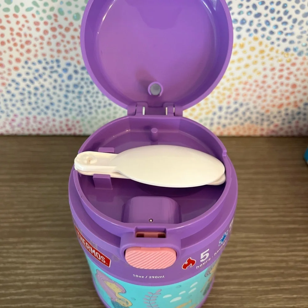 Thermos Mermaid Funtainer 10oz Stainless Steel Vacuum Insulated Kids Food Jar